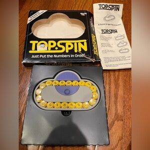 TOP SPIN Puzzle Brain Teaser Numbers Game Toy Binary Arts USA Made Vintage